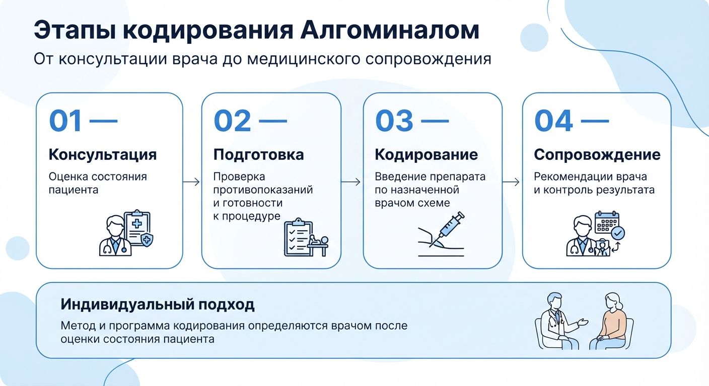 Кодирование препаратом «Алгоминал» в Новоаннинском инфографика